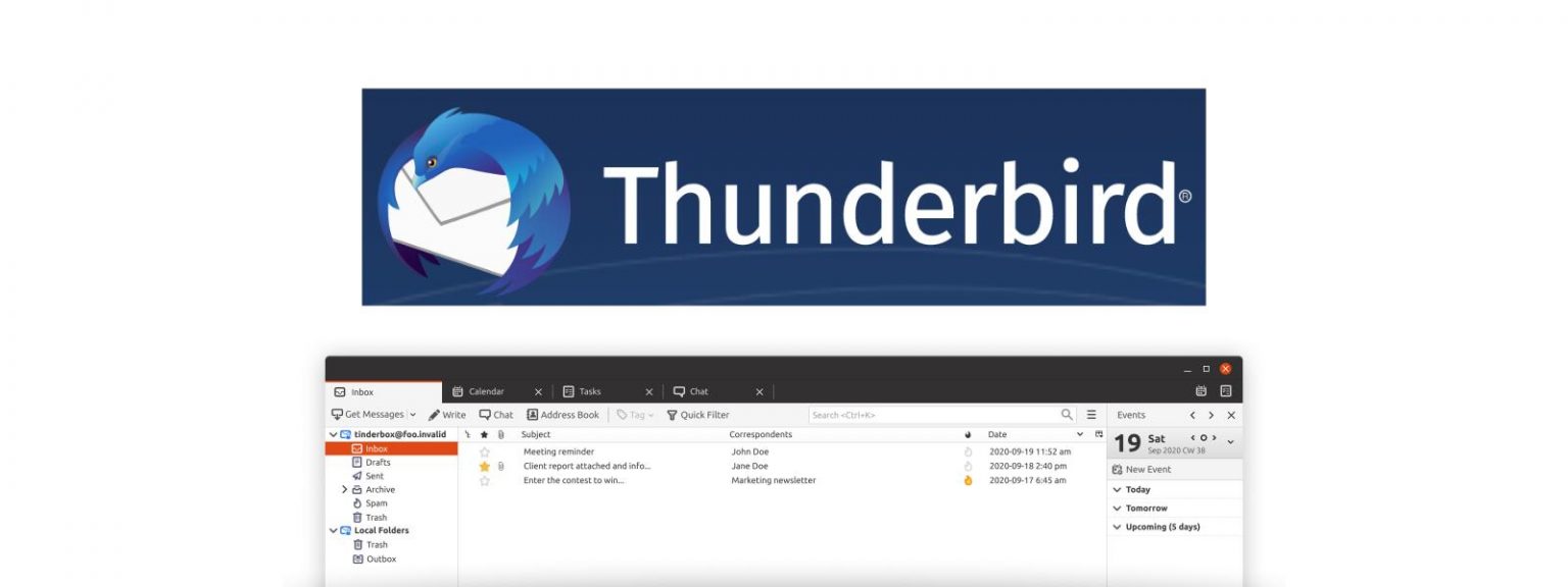 Thunderbird 91, melloras no calendario e cifrado