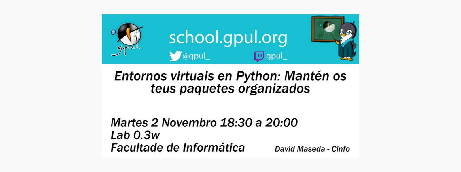 GPUL School – Entornos virtuais en Python