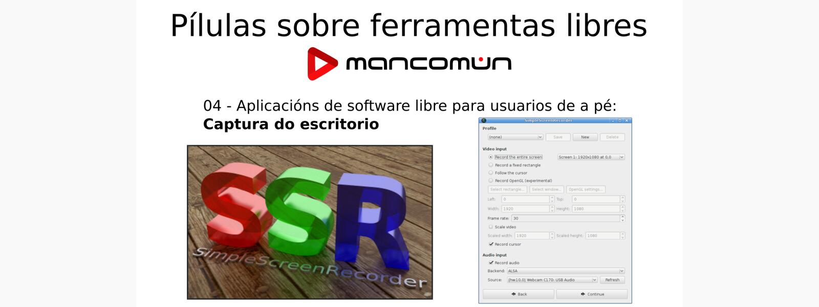 P&iacute;ldora sobre captura de escritorio con aplicaciones libres
