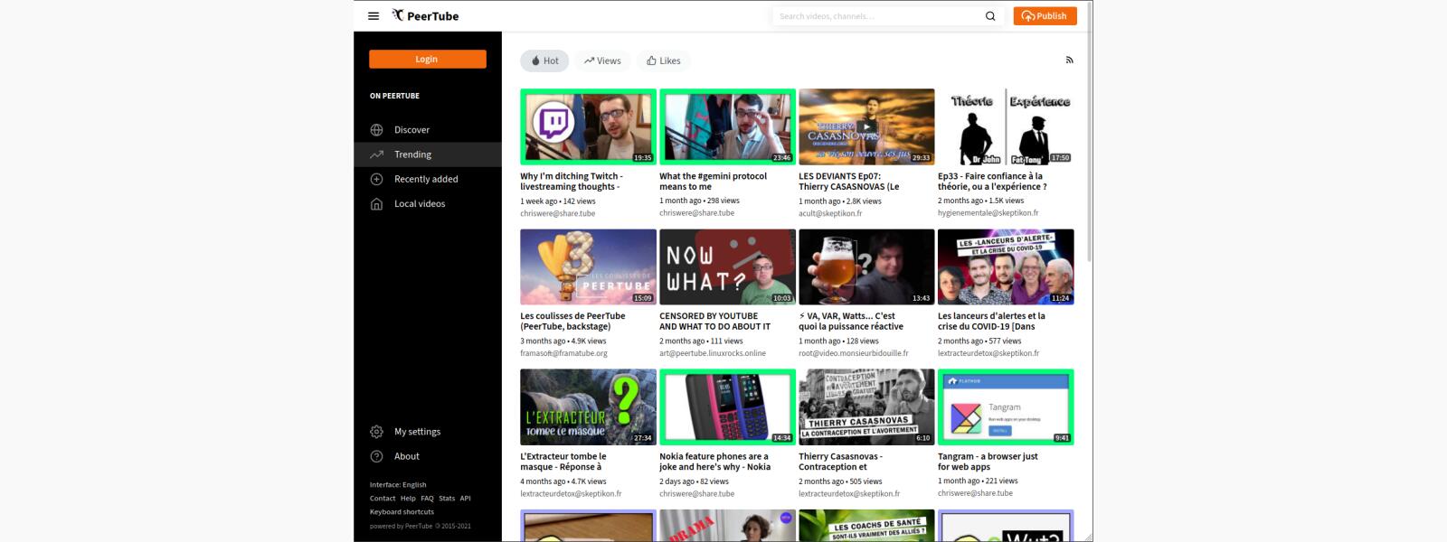 PeerTube v3.1, con melloras na transcodificación