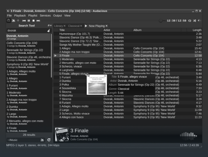 Audacious 4.3 conta con soporte para PipeWire