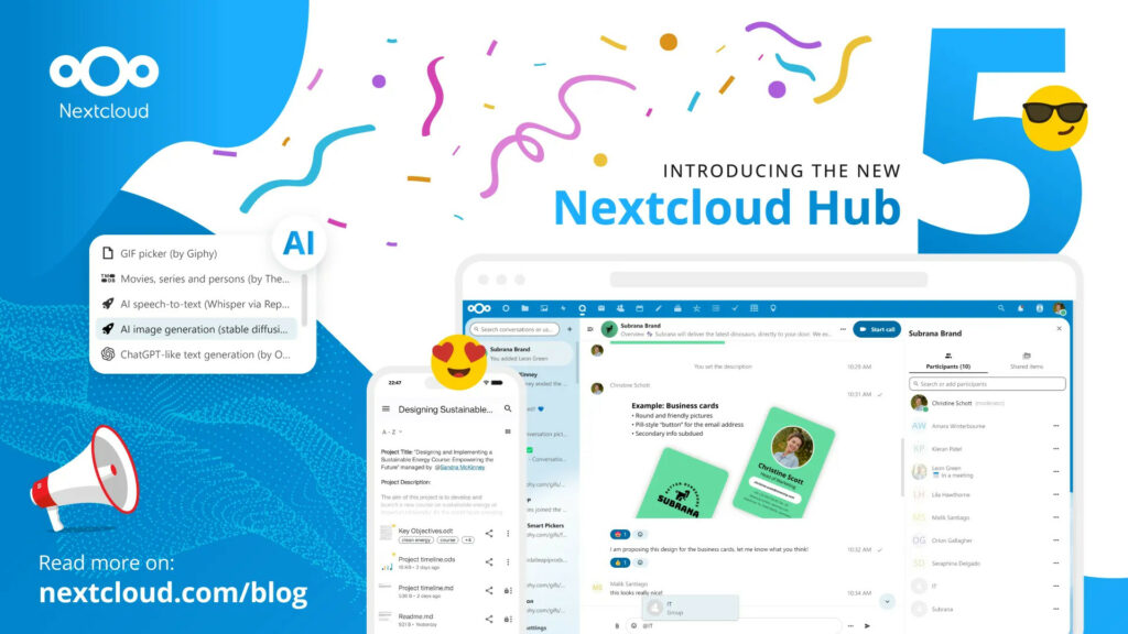 Nextcloud Hub 5 mejora la productividad