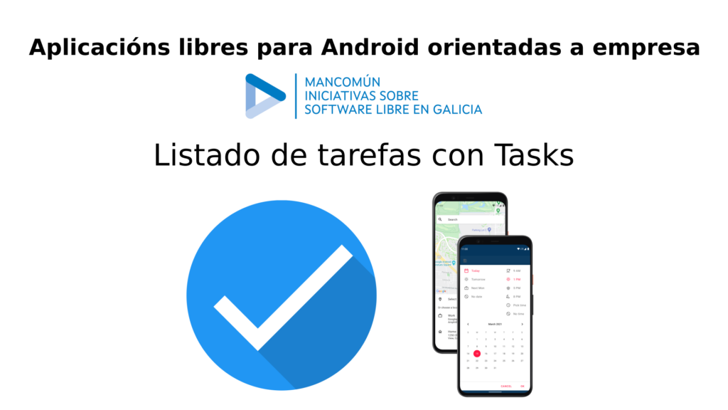 Aplicacións libres para Android orientadas a empresa: Lista de tarefas con Tasks