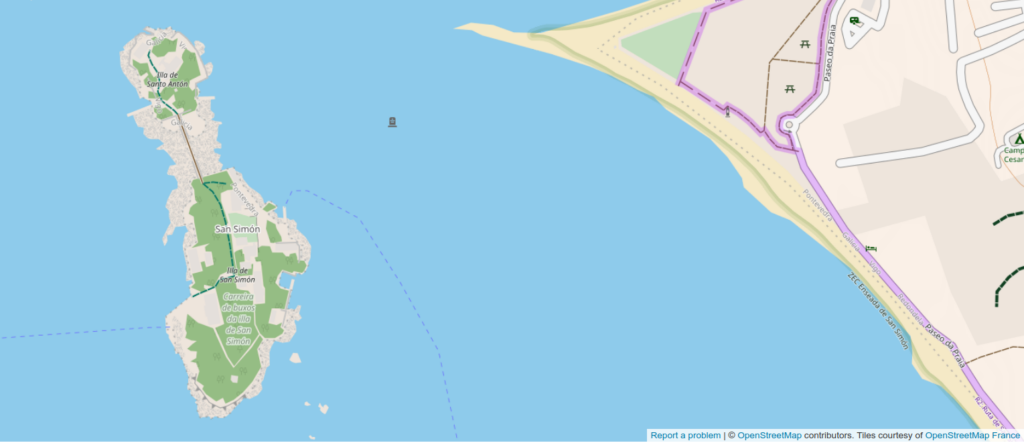 Mapa de OpenStreetMap de Isla de San Simón