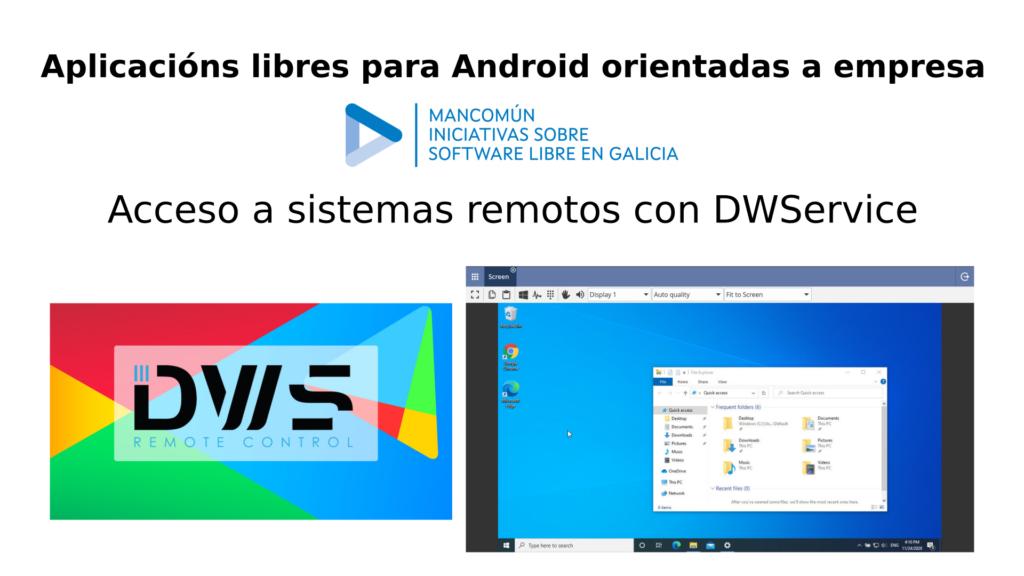 Aplicaciones libres para Android orientadas a empresa: Acceso a sistemas remotos con DWService