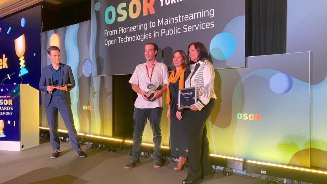 El ganador a la mejor iniciativa de software libre y soluciones en el sector público europeo fue GeoTrek: