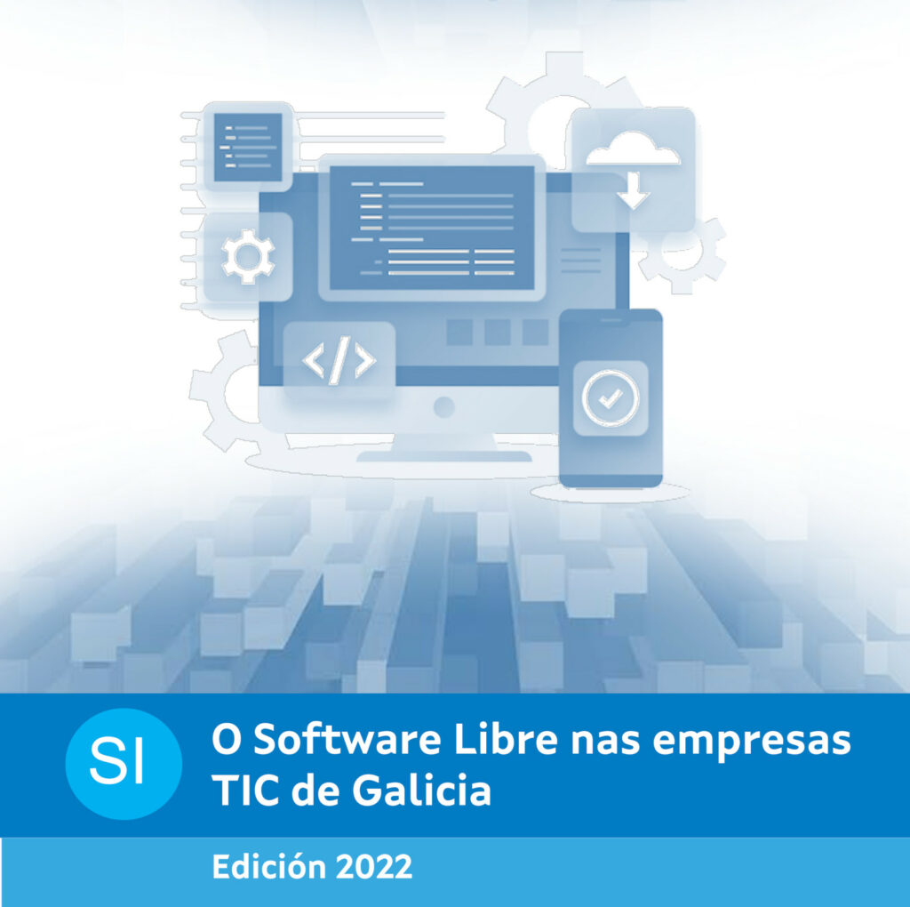 Portada del informe "El software libre en las empresas tic de Galicia"