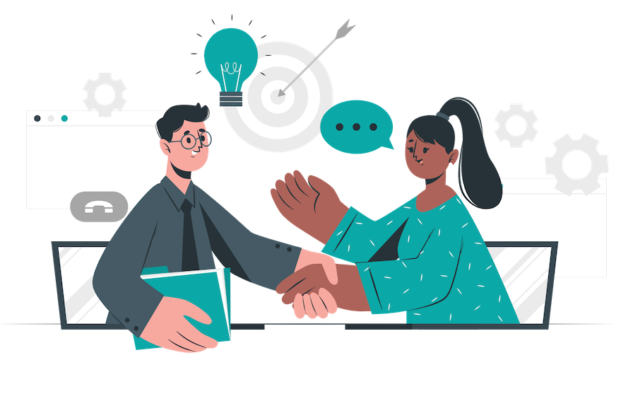 dúas persoas dialogando