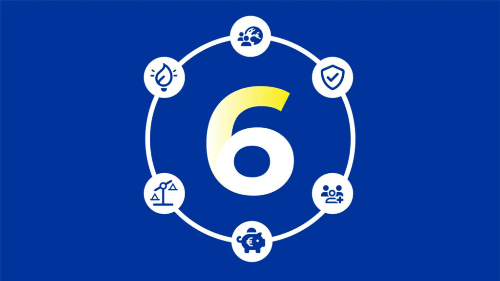 Esquema con 6 apartados