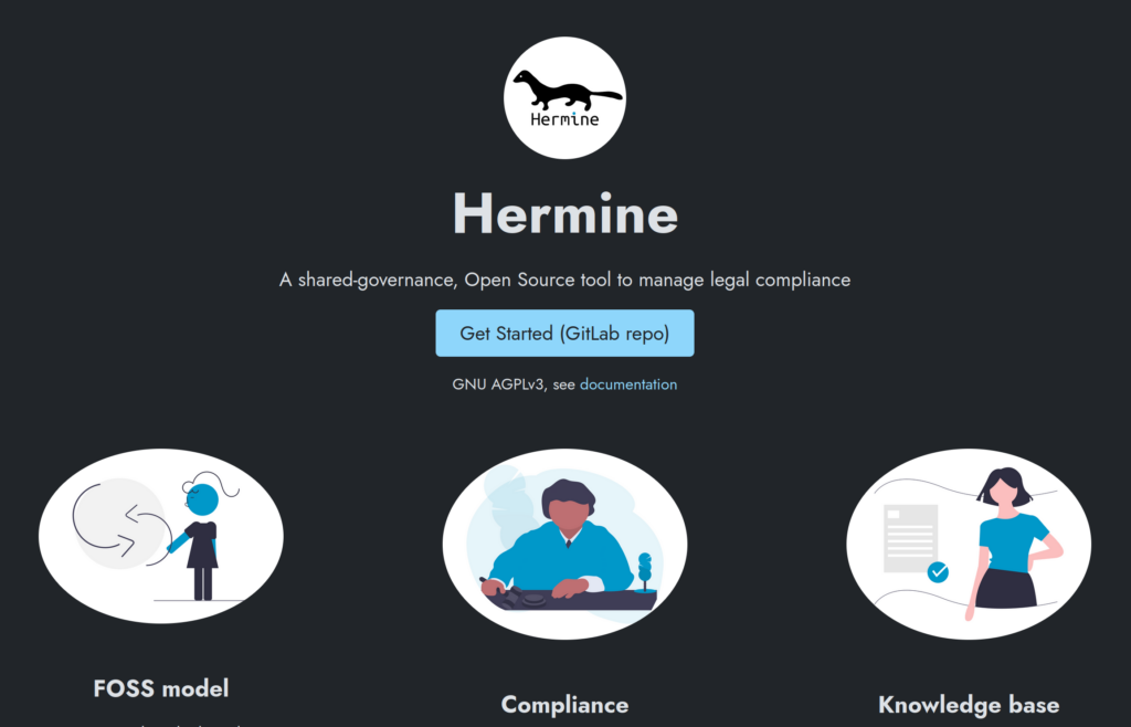 Captura de pantalla de la web de Hermine