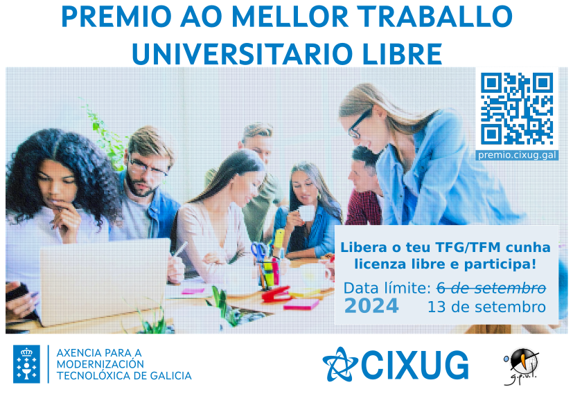 cartel del Premio al mejor trabajo universitario libre