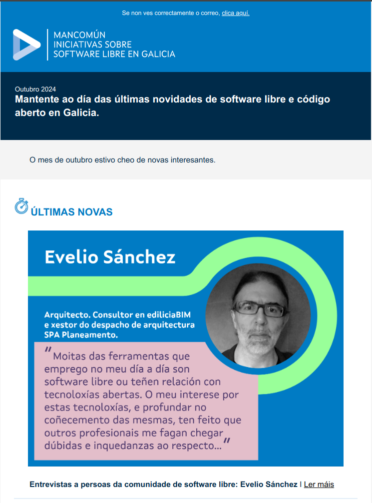 captura del boletín de octubre