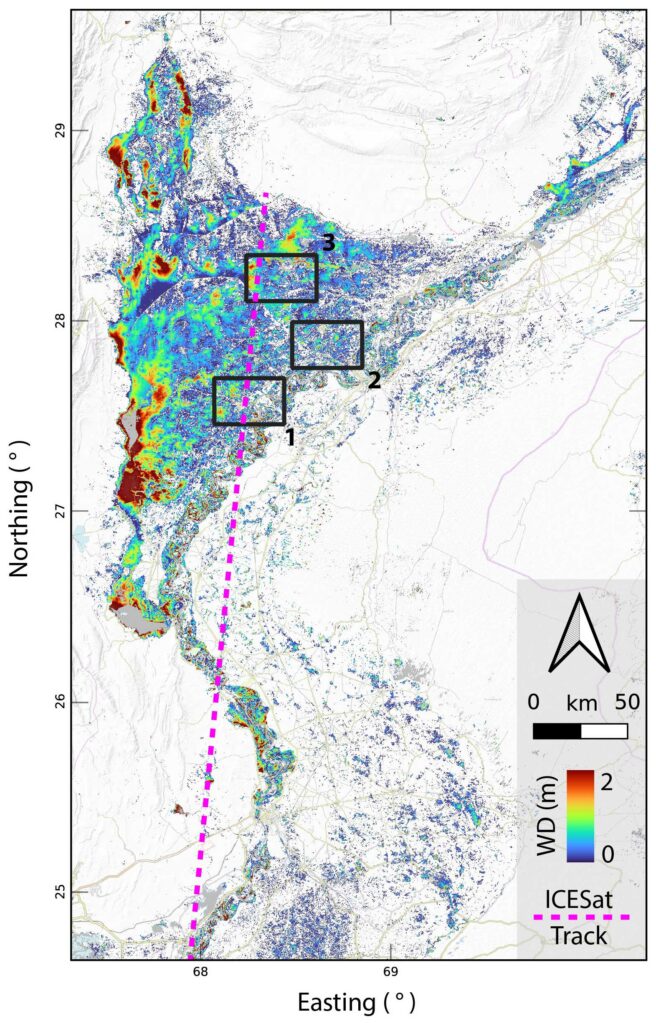 visualización das inundacións na aplicación Flexth