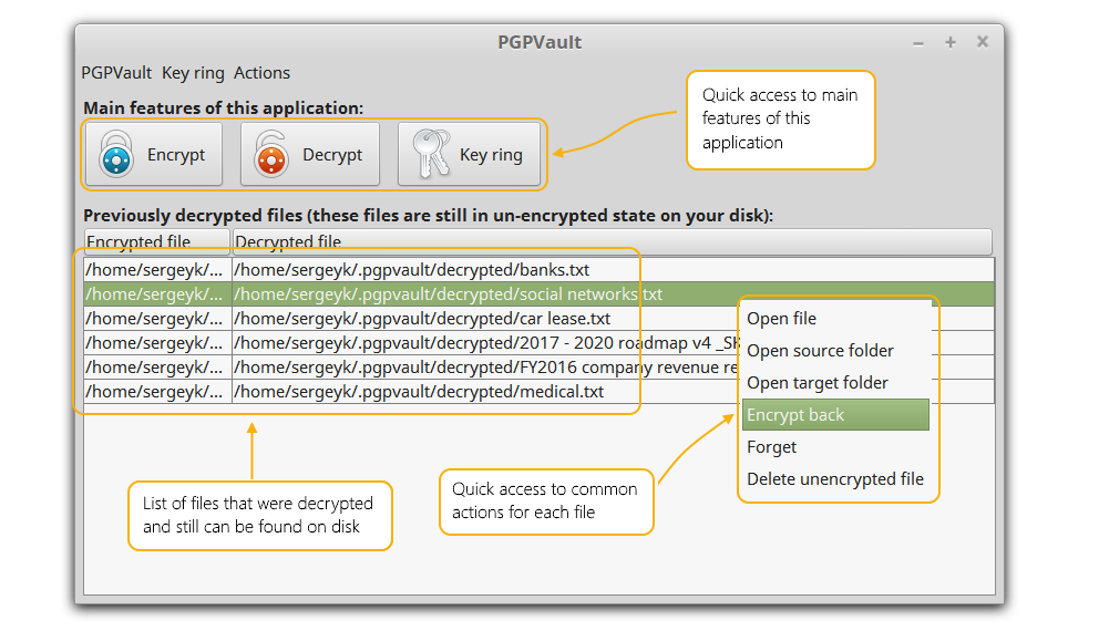 captura de pantalla de pgptool