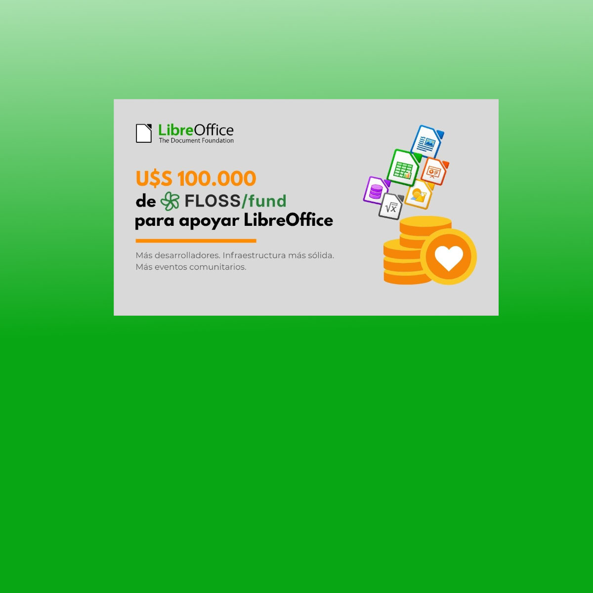 FLOSS/fund doa 100.000 dólares a LibreOffice